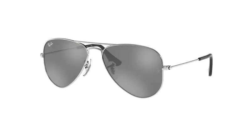 Ray - Ban Bambino RJ9506S JUNIOR AVIATOR 212/6G Occhiali da sole Metallo Argento Grigio Pilot Normale
