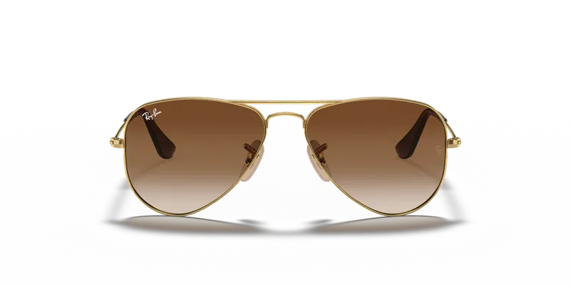 Ray - Ban Bambino RJ9506S JUNIOR AVIATOR 223/13 Occhiali da sole Metallo Oro Marrone Pilot Normale Sfumato miniatura 2