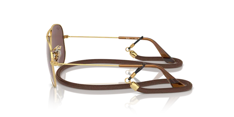 Ray - Ban Bambino RJ9506S JUNIOR AVIATOR 223/6G Occhiali da sole Metallo Oro Marrone Pilot Specchiate Specchiato miniatura 3