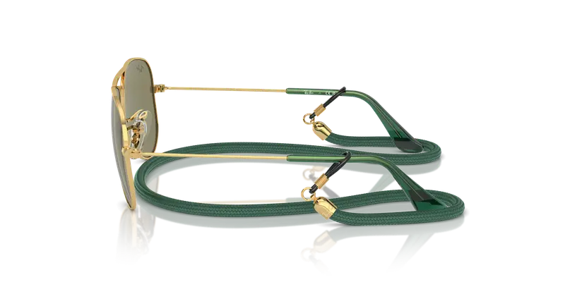 Ray - Ban Bambino RJ9506S JUNIOR AVIATOR 223/6R Occhiali da sole Metallo Oro Verde Pilot Specchiate Specchiato miniatura 3