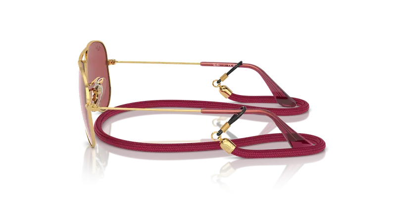 Ray - Ban Bambino RJ9506S JUNIOR AVIATOR 223/B5 Occhiali da sole Metallo Oro Rosso Pilot Normale Specchiato miniatura 3