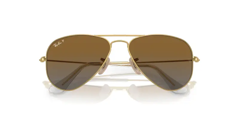 Bambino RJ9506S JUNIOR AVIATOR 223/T5 Occhiali da sole Metallo Oro Marrone Pilot Polarizzata Sfumato miniatura 2