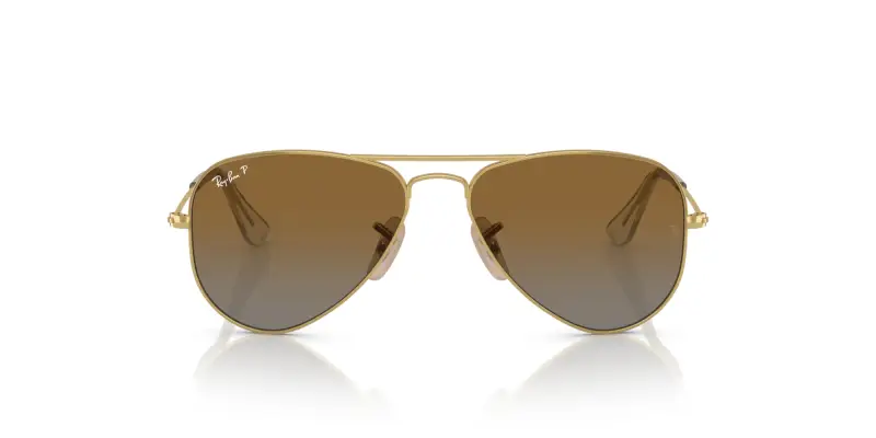 Bambino RJ9506S JUNIOR AVIATOR 223/T5 Occhiali da sole Metallo Oro Marrone Pilot Polarizzata Sfumato miniatura 3