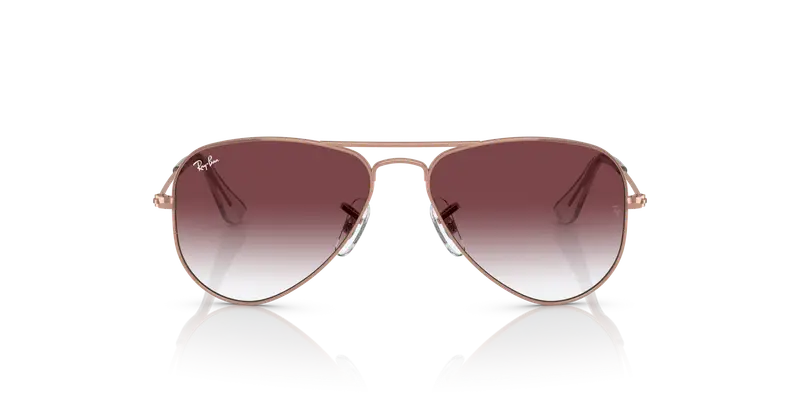 Ray - Ban Bambino RJ9506S JUNIOR AVIATOR 291/8H Occhiali da sole Metallo Oro Viola Pilot Normale Sfumato miniatura 2