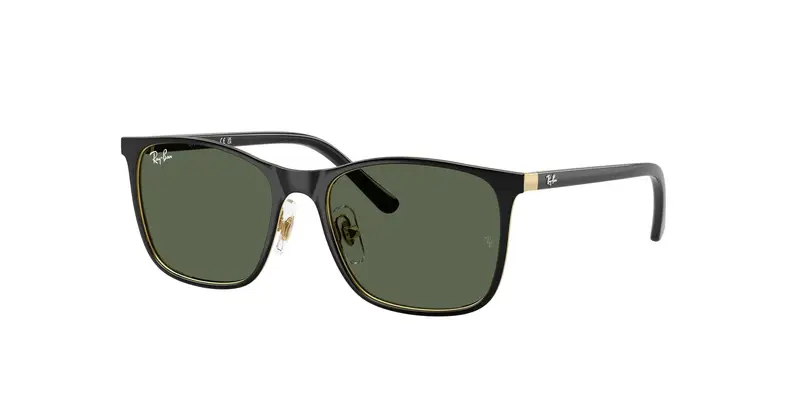 Ray - Ban Bambino RJ9551S 294/71 Occhiali da sole Metallo Nero Verde Squadrata Normale
