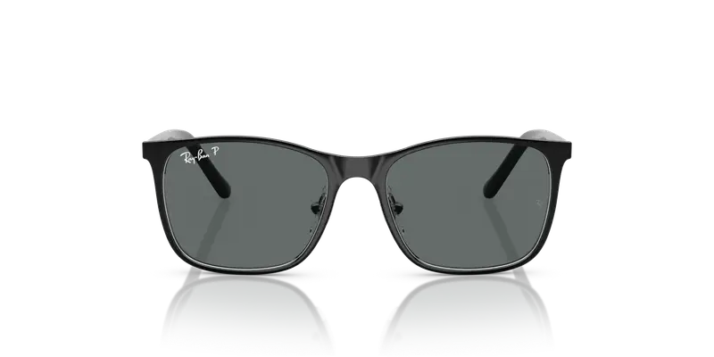 Ray - Ban Bambino RJ9551S 295/81 Occhiali da sole Metallo Nero Grigio Squadrata Polarizzata miniatura 2