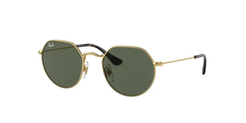 Ray - Ban Bambino RJ9565S Jack 223/71 Occhiali da sole Metallo Oro Verde Rotonda Normale
