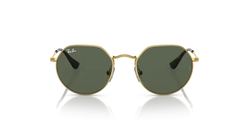 Ray - Ban Bambino RJ9565S Jack 223/71 Occhiali da sole Metallo Oro Verde Rotonda Normale miniatura 2