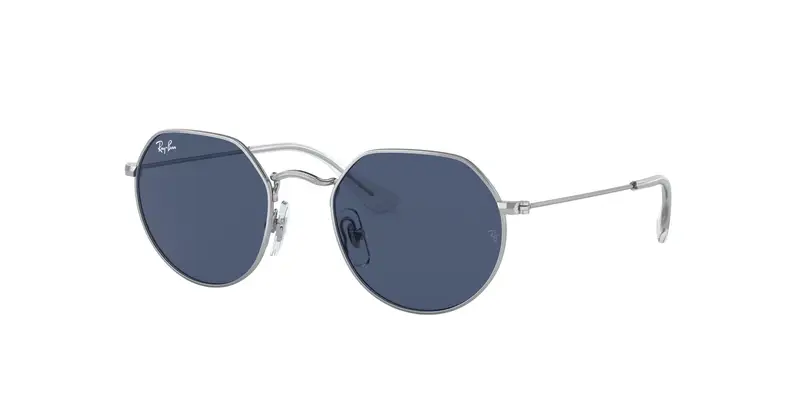 Ray - Ban Bambino RJ9565S JUNIOR JACK 212/80 Occhiali da sole Metallo Argento Blu Geometrica Normale