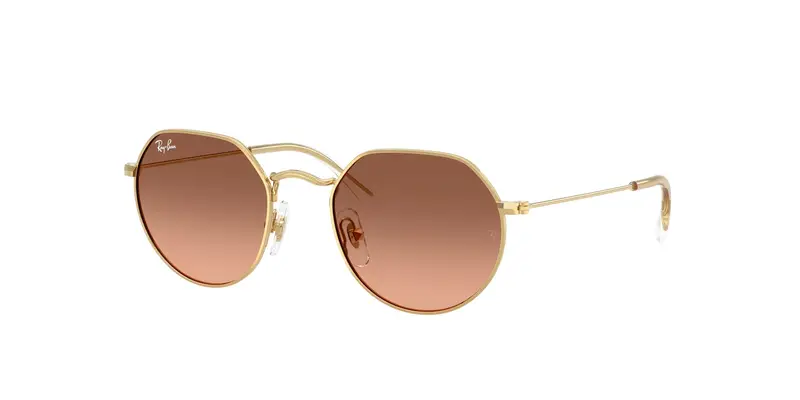 Ray - Ban Bambino RJ9565S JUNIOR JACK 223/46 Occhiali da sole Metallo Oro Rosa Geometrica Normale Sfumato