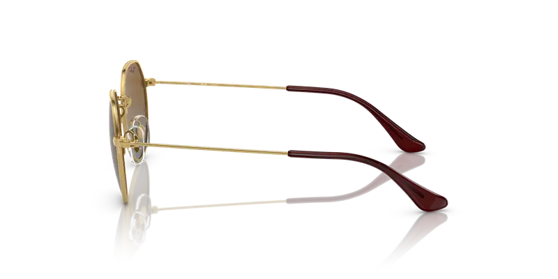 Ray - Ban Bambino RJ9565S JUNIOR JACK 223/T5 Occhiali da sole Metallo Oro Marrone Geometrica Polarizzata Sfumato miniatura 3