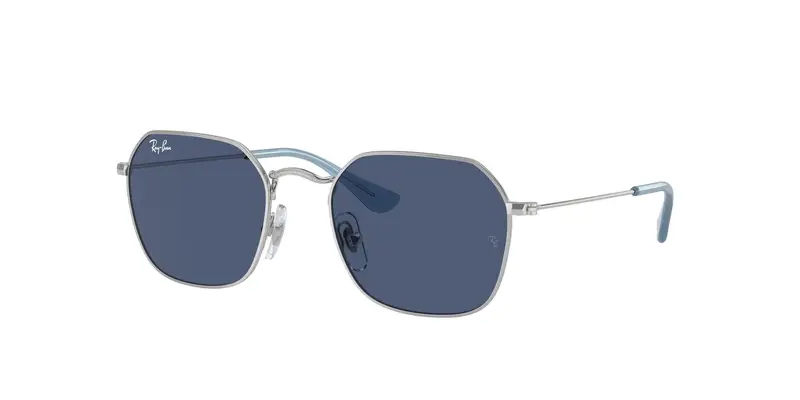 Ray - Ban Bambino RJ9594S 212/80 Occhiali da sole Metallo Argento Blu Geometrica Normale