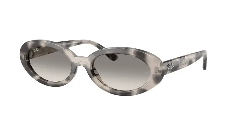 Donna Ray - Ban RB2223 144832 Occhiali da sole Acetato Grigio Grigio Rotonda Normale Sfumato