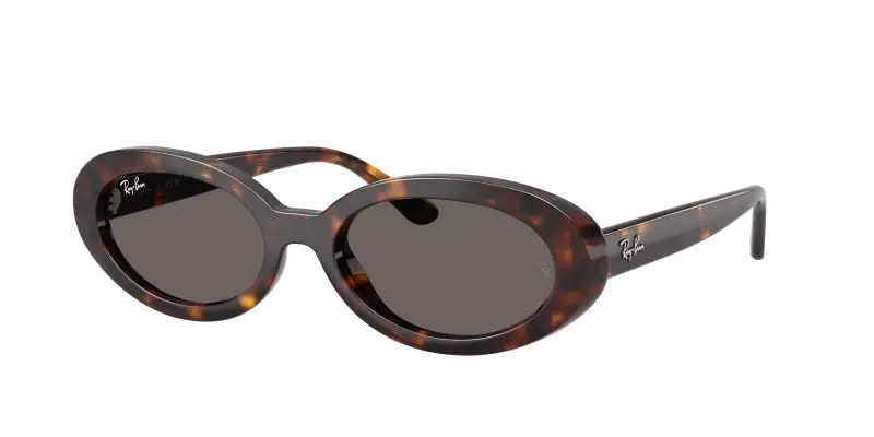 Donna Ray - Ban RB2223 902/B1 Occhiali da sole Acetato Tartaruga Grigio Rotonda Normale
