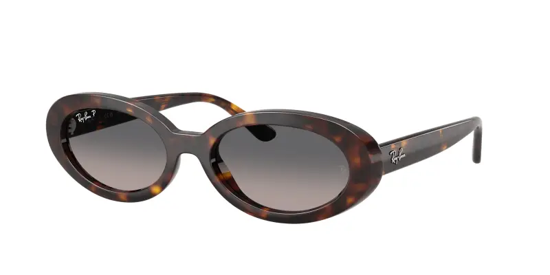 Donna Ray - Ban RB2223 902/M3 Occhiali da sole Acetato Tartaruga Grigio Rotonda Polarizzata