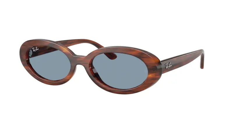 Donna Ray - Ban RB2223 954/56 Occhiali da sole Acetato Marrone Blu Rotonda Normale