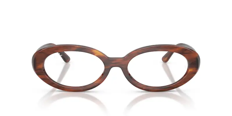 Donna Ray - Ban RX2223V 2144 Montature da vista Acetato Marrone Trasparente Rotonda Normale miniatura 3