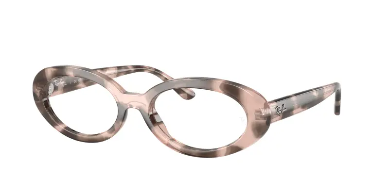 Donna Ray - Ban RX2223V 8481 Montature da vista Acetato Rosa Trasparente Rotonda Normale