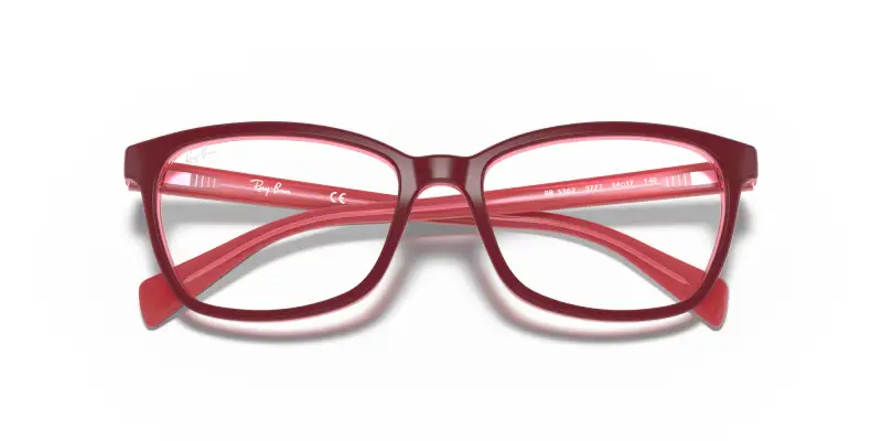Donna Ray - Ban RX5362 5777 Montature da vista Acetato Rosso Trasparente Farfalla Normale miniatura 2