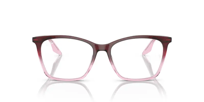 Donna Ray - Ban RX5422 8311 Montature da vista Acetato Rosso Trasparente Cat Eye Normale miniatura 3