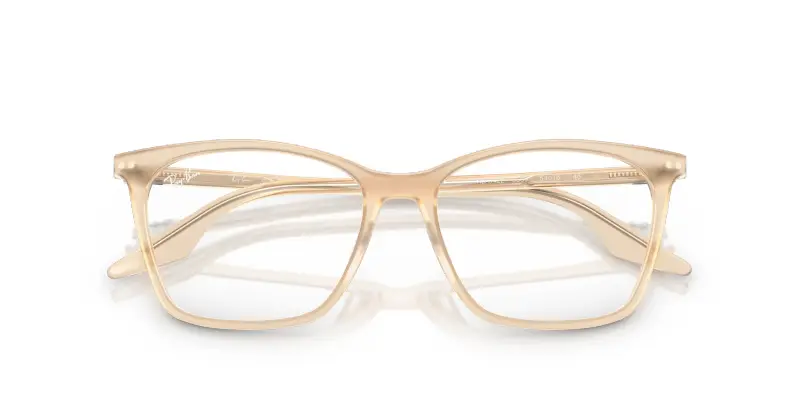 Donna Ray - Ban RX5422 8505 Montature da vista Acetato Beige Trasparente Cat Eye Normale miniatura 2