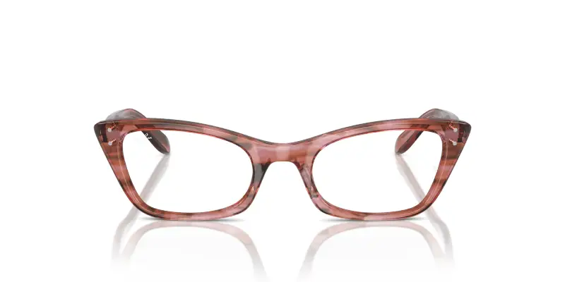 Donna Ray - Ban RX5499 LADY BURBANK 8363 Montature da vista Acetato Rosa Trasparente Cat Eye Normale miniatura 3
