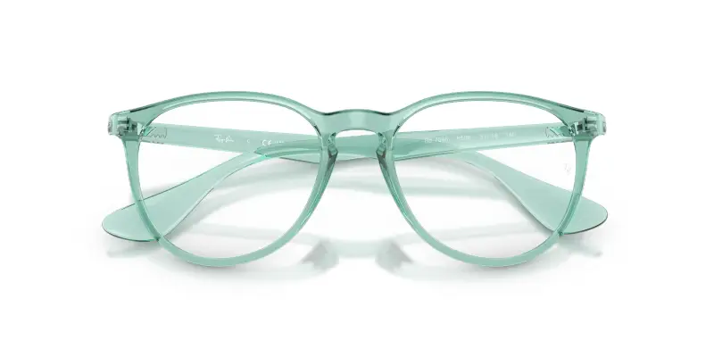 Donna Ray - Ban RX7046 ERIKA 8508 Montature da vista Iniettato Verde Trasparente Rotonda Normale miniatura 2