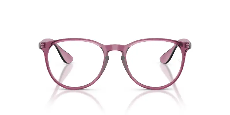 Donna Ray - Ban RX7046 ERIKA 8509 Montature da vista Iniettato Viola Trasparente Rotonda Normale miniatura 3