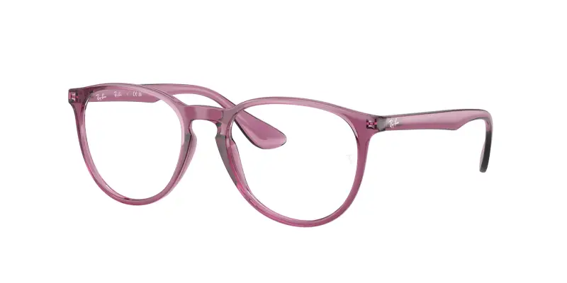 Donna Ray - Ban RX7046 ERIKA 8509 Montature da vista Iniettato Viola Trasparente Rotonda Normale