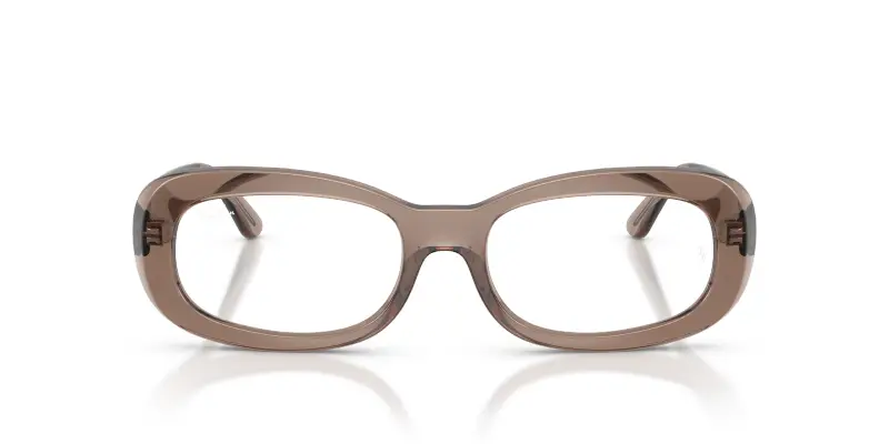 Donna RX2221V 8457 Montature da vista Acetato Marrone Trasparente Rotonda Normale miniatura 3