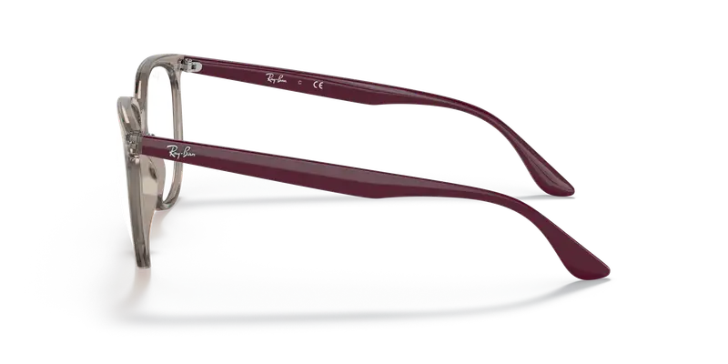 Ray - Ban Donna RX4378V 8083 Montature da vista Iniettato Grigio Trasparente Squadrata Normale miniatura 3