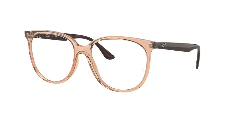 Ray - Ban Donna RX4378V 8172 Montature da vista Iniettato Marrone Trasparente Squadrata Normale