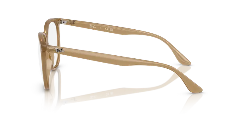 Ray - Ban Donna RX4378V 8412 Montature da vista Iniettato Marrone Trasparente Squadrata Normale miniatura 3