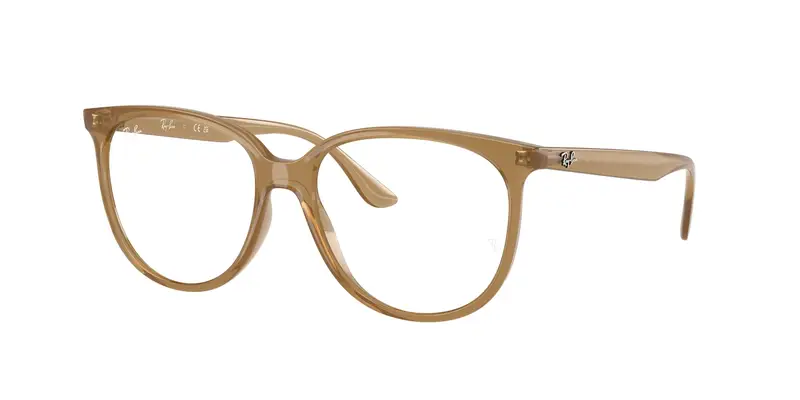 Ray - Ban Donna RX4378V 8412 Montature da vista Iniettato Marrone Trasparente Squadrata Normale