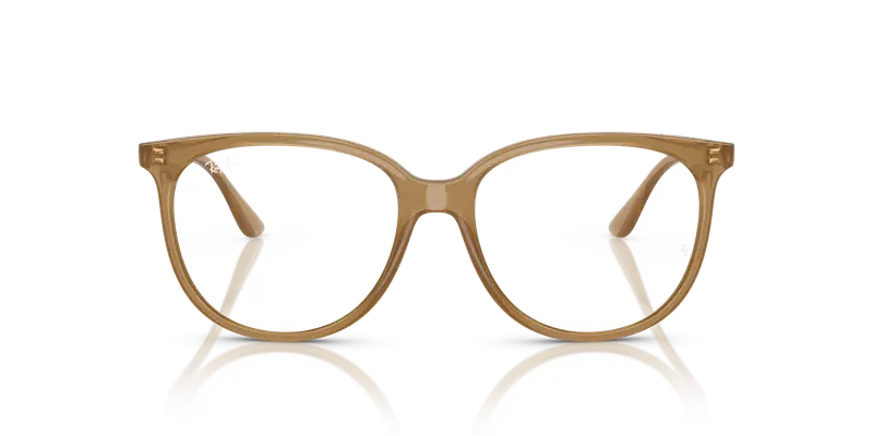 Ray - Ban Donna RX4378V 8412 Montature da vista Iniettato Marrone Trasparente Squadrata Normale miniatura 2