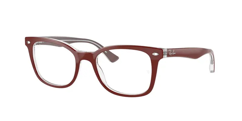 Ray - Ban Donna RX5285 5738 Montature da vista Acetato Rosso Trasparente Farfalla Normale