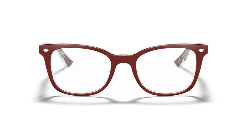 Ray - Ban Donna RX5285 5738 Montature da vista Acetato Rosso Trasparente Farfalla Normale miniatura 2