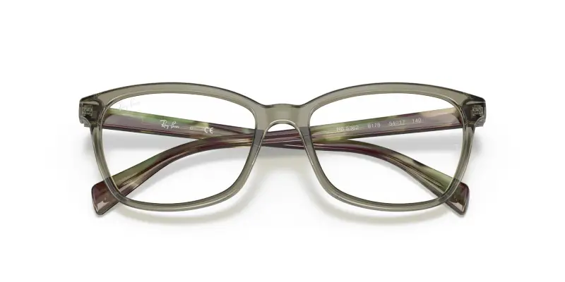 Donna RX5362 8178 Montature da vista Acetato Verde Trasparente Farfalla Normale miniatura 2