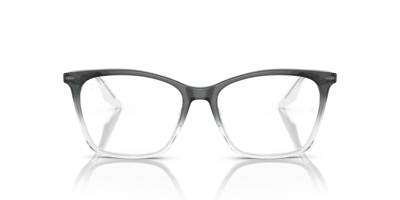 Ray - Ban Donna RX5422 8310 Montature da vista Acetato Grigio Trasparente Cat Eye Normale miniatura 2