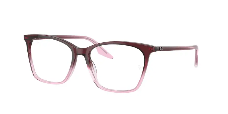 Ray - Ban Donna RX5422 8311 Montature da vista Acetato Rosso Trasparente Cat Eye Normale