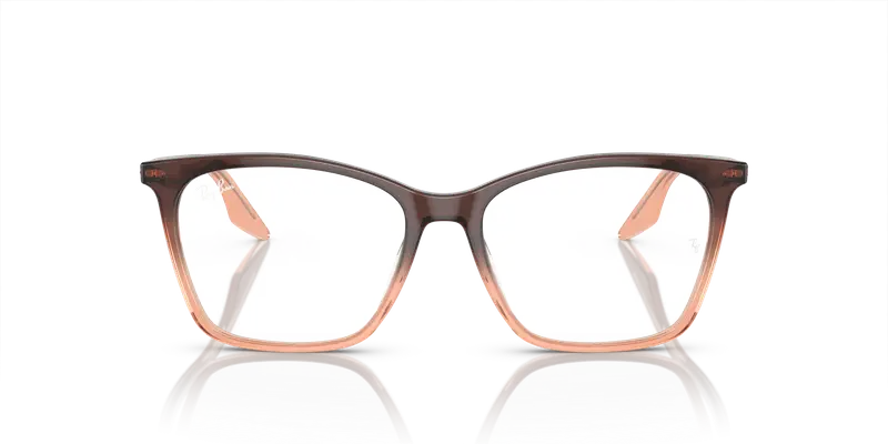 Ray - Ban Donna RX5422 8312 Montature da vista Acetato Marrone Trasparente Cat Eye Normale miniatura 2