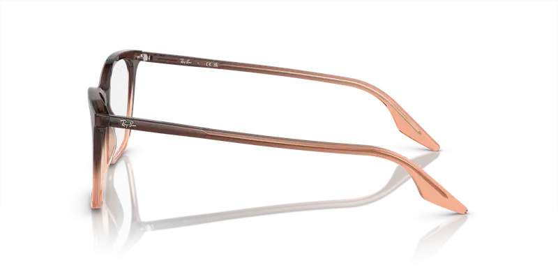 Ray - Ban Donna RX5422 8312 Montature da vista Acetato Marrone Trasparente Cat Eye Normale miniatura 3