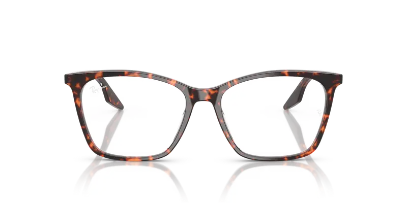 Ray - Ban Donna RX5422 8423 Montature da vista Acetato Rosso Trasparente Cat Eye Normale miniatura 2