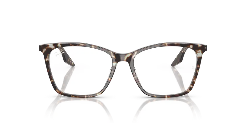 Ray - Ban Donna RX5422 8425 Montature da vista Acetato Giallo Trasparente Cat Eye Normale miniatura 2