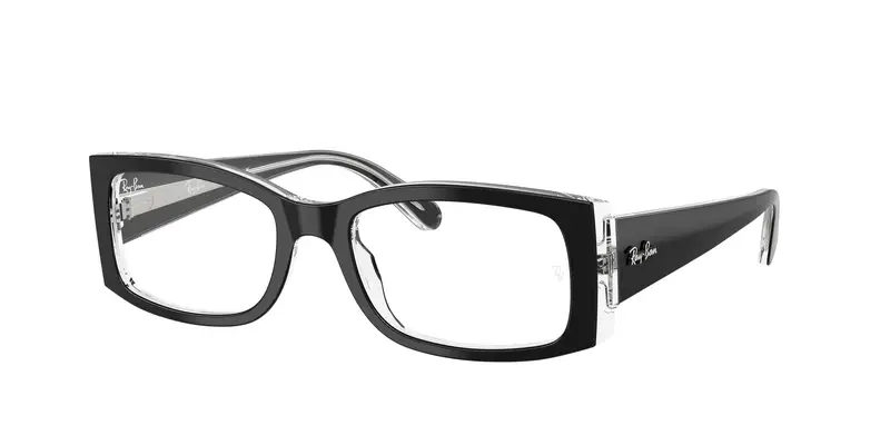 Ray - Ban Donna RX5434 MIRIAM 2034 Montature da vista Acetato Nero Trasparente Squadrata Normale