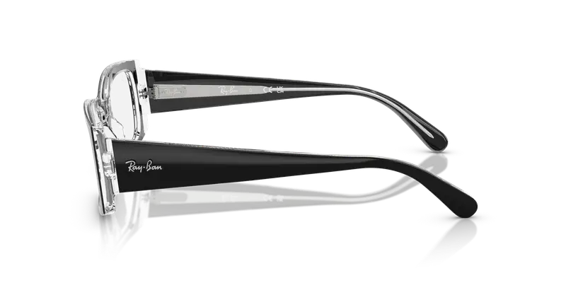Ray - Ban Donna RX5434 MIRIAM 2034 Montature da vista Acetato Nero Trasparente Squadrata Normale miniatura 3