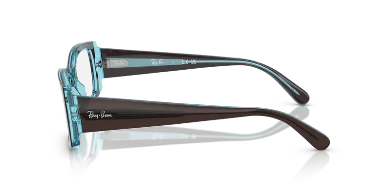 Ray - Ban Donna RX5434 MIRIAM 8366 Montature da vista Acetato Marrone Trasparente Squadrata Normale miniatura 3