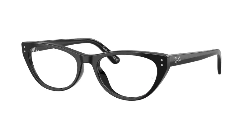 Donna RX5449D 2000 Montature da vista Acetato Nero Trasparente Squadrata Normale