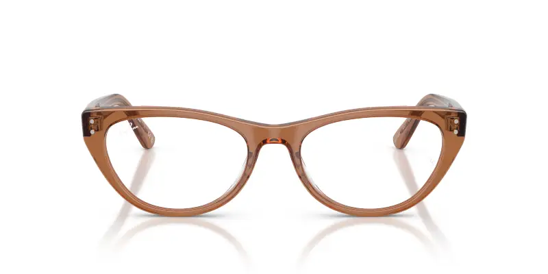 Donna RX5449D 8201 Montature da vista Acetato Marrone Trasparente Squadrata Normale miniatura 3