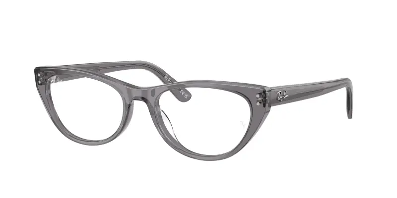 Donna RX5449D 8268 Montature da vista Acetato Grigio Trasparente Squadrata Normale